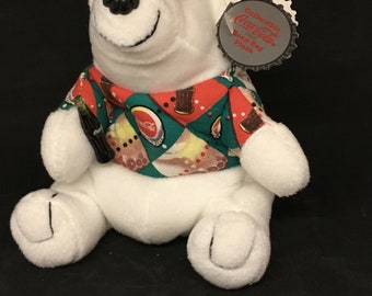 coca cola polar bear beanie baby