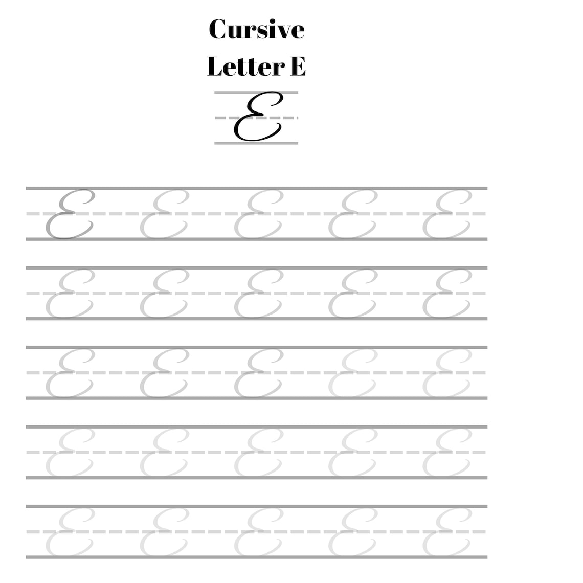 Printable Cursive Worksheets51 Pages upper and Lowercase Letters for
