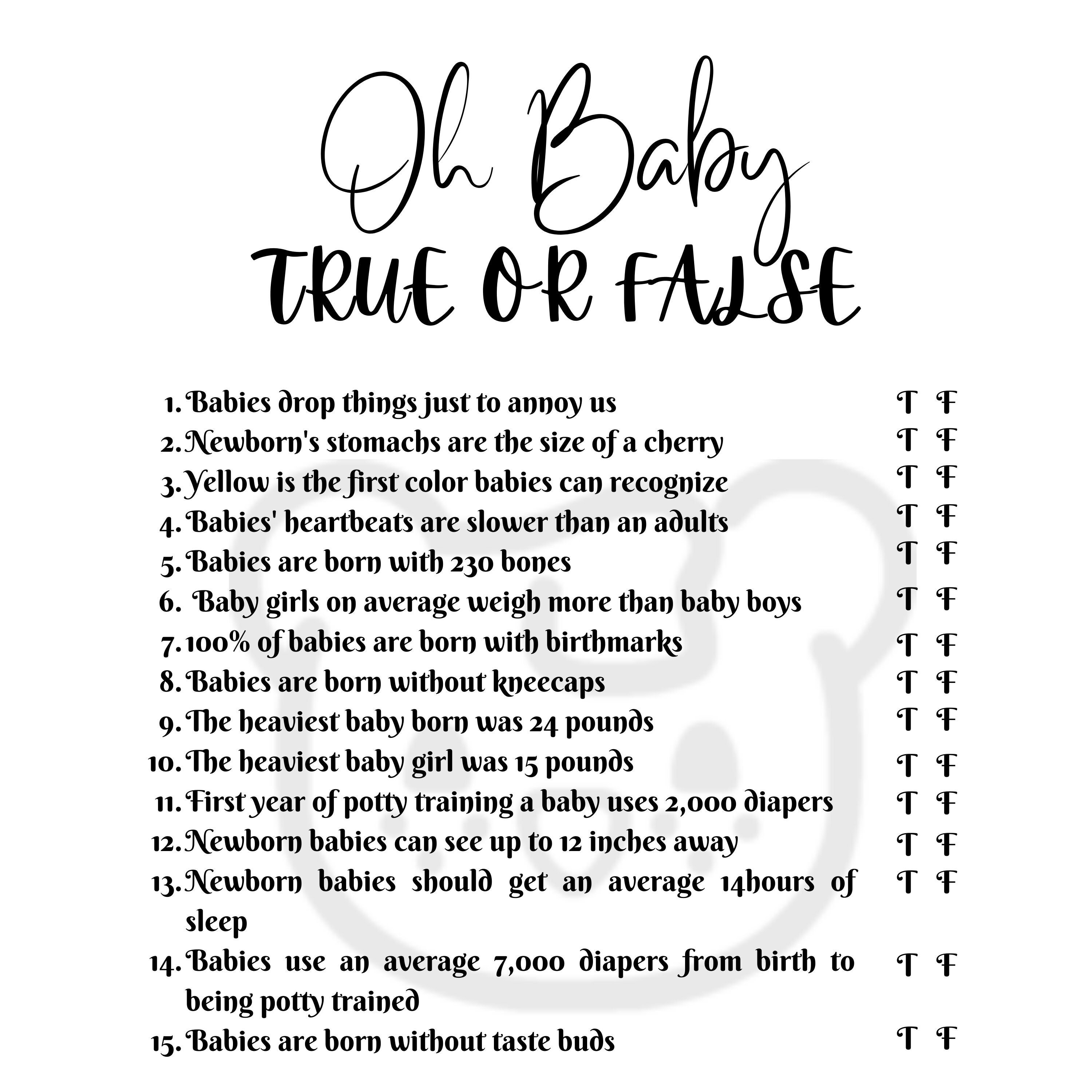 Baby Shower Game Bundle Etsy