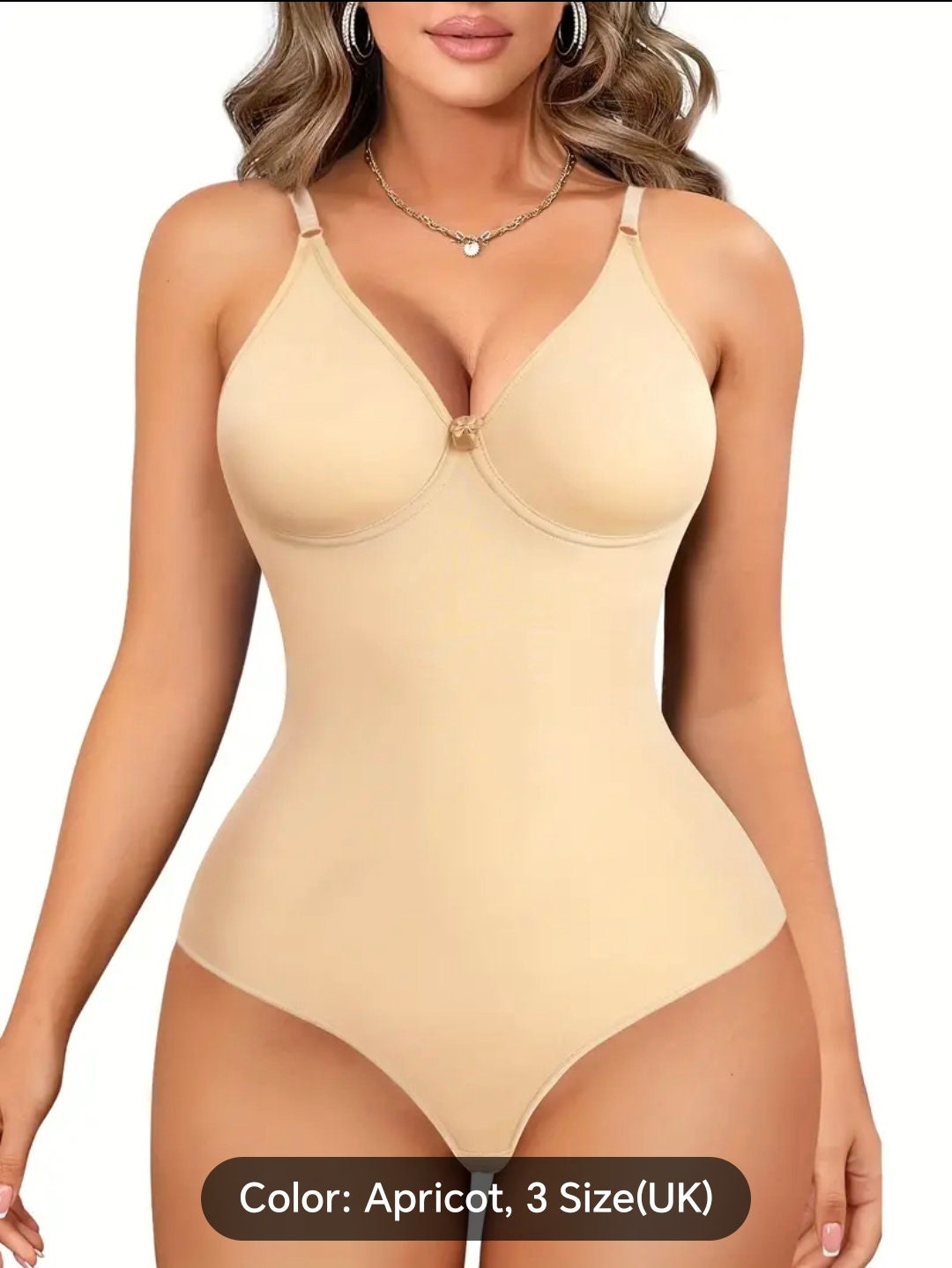 Thong Bodysuit for Women Sleeveless Round Neck Bodysuit, Tummy Control  Backless Body Shaper Tops (Color : Apricot, Size : X-Large) : :  Clothing, Shoes & Accessories