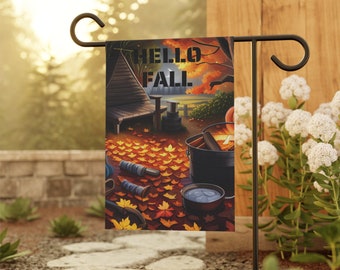 Banner herfsttuin en huis