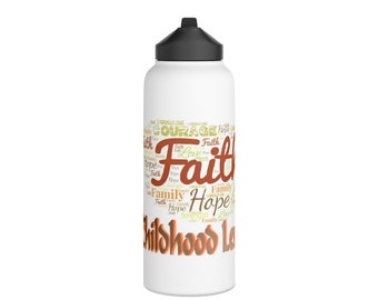 Childhood Luekemia - Stainless Steel Water Bottle, Standard Lid