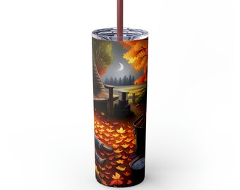 Final Fall: magere beker met rietje, 20 oz