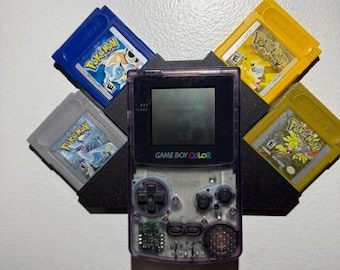 Gameboy Color Wall Mount and 4 Cartridge Display
