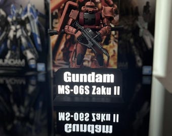 Plataforma de exhibición LED personalizable para maquetas Gundam a escala 1/100 y 1/144.