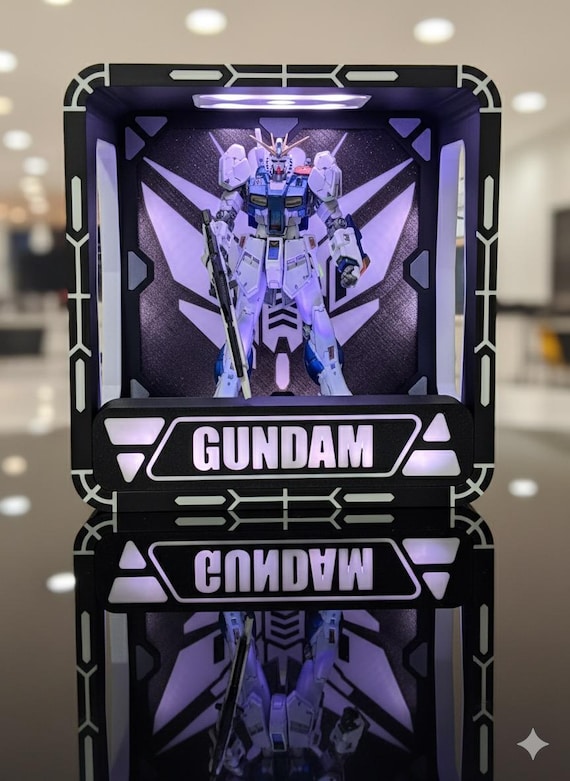 Gundam Model Display Case HG/ RG 1/144 Scale LED Illuminated - Etsy