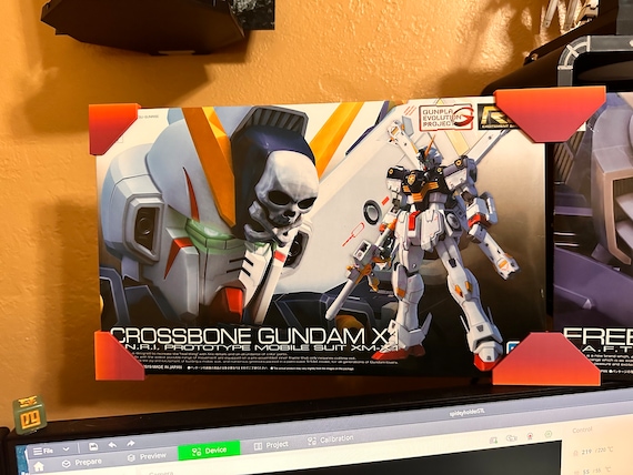 Gundam Model or Any Model Box Display Kit. Corner Clips for