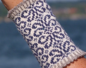 Cuffs fair isle knitted hand trend fashion autumn winter cuffs OLIVIA - Pulse Warmer