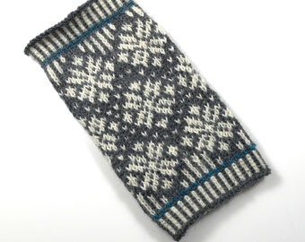 HIGGI cuffs fair isle knitted hand trend fashion autumn winter cuffs wrist warmers gray alpaca star