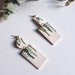 Modern Polymer Clay Earrings | Hand Painted Greenery | Minimalist Art | Geometric | Nickle Free