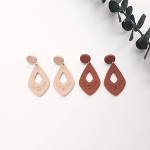 Handmade Polymer Clay Earrings | Modern Statement Earrings | Southwestern | 2 colors | Nickle Free