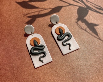 Snake Earrings | Handmade Polymer Clay Earrings | Kundalini | Snake Earrings | Nickel Free