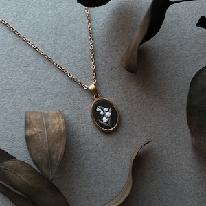 Birth Flower Pendant Necklace | Custom | Handmade Polymer Clay