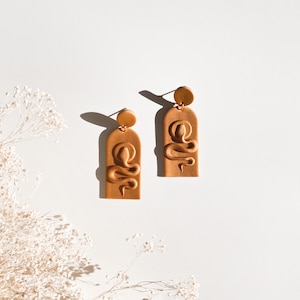 Snake Earrings | Handmade Polymer Clay Earrings | Kundalini | Gold | Nickel Free
