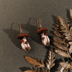 Mushroom earrings | Handmade Polymer Clay Earrings| Art Earrings | Nickle Free