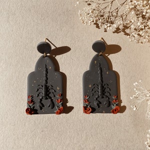 The Zodiac Collection Scorpio Scorpion Handmade Polymer Clay Earrings Nickel Free Hypoallergenic image 1