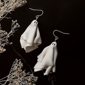 Sheet Ghost Earrings | Handmade Polymer Clay Earrings | Halloween | Ghosts | Nickel Free