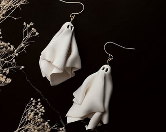 Sheet Ghost Earrings | Handmade Polymer Clay Earrings | Halloween | Ghosts | Nickel Free