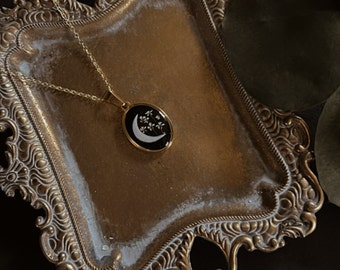 Moon Necklace | Handmade Resin Pendant Necklace