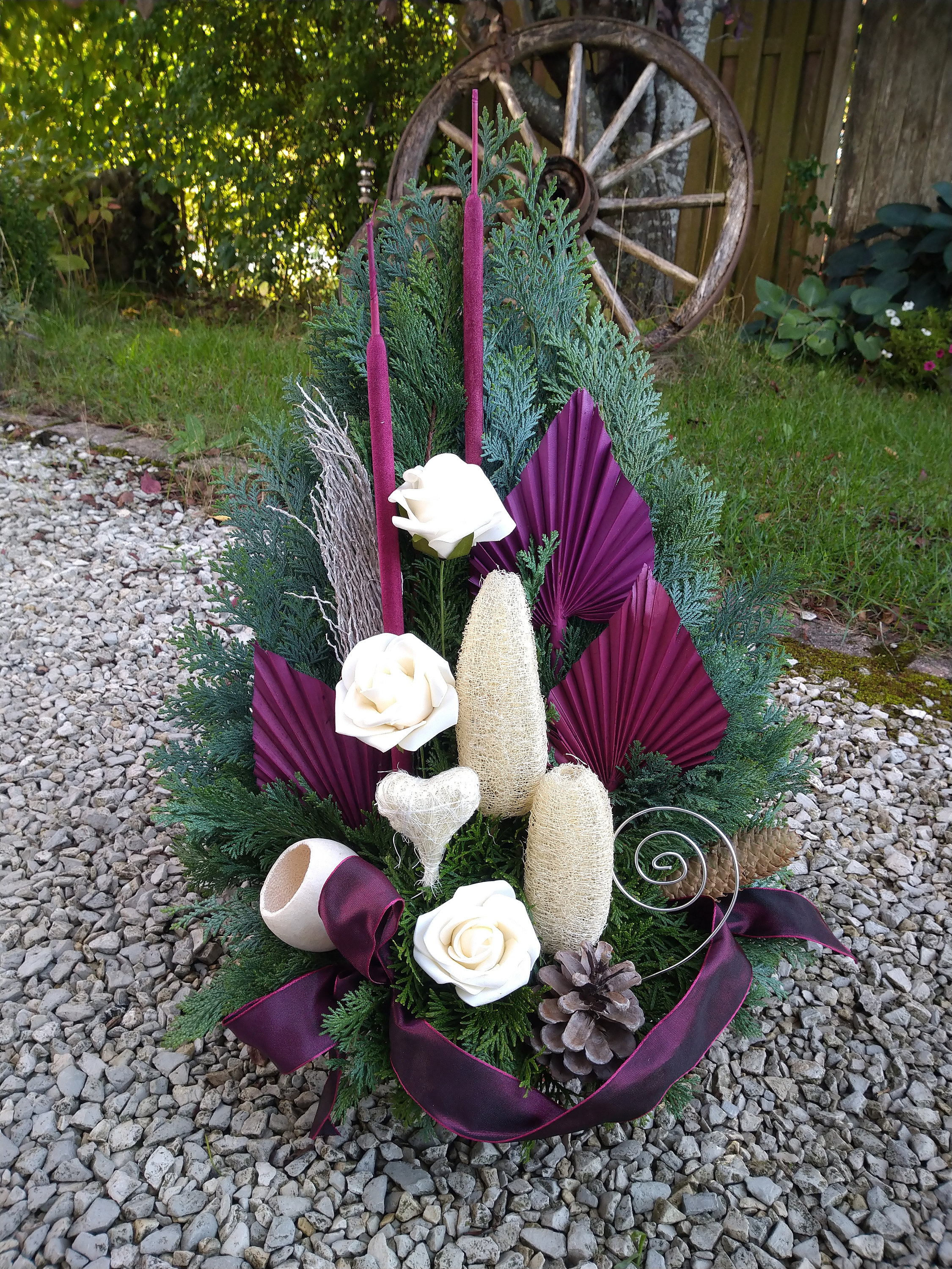 Grabgesteck XXL 50-55cm Allerheiligen Totensonntag Grabschmuck Exoten Rosen  Deko Friedhof - Etsy.de