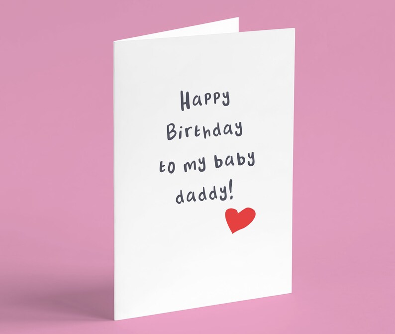Happy Birthday Baby Daddy Card Funny Birthday Card Etsy