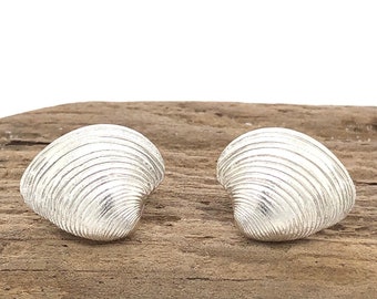 925 silver clam earrings