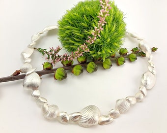 Collier Ostseemuscheln Unikat 925 Silber
