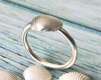Ring with mini cockle 925 silver