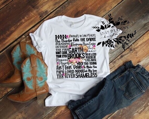 garth brooks graphic tee