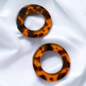 Connectors for bikini / (two per pack) / Swimwear O-Ring Marble / accessory swimsuits / swimwear connector brown color /accessories swimwear