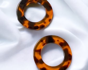 Connectors for bikini / (two per pack) / Swimwear O-Ring Marble / accessory swimsuits / swimwear connector brown color /accessories swimwear