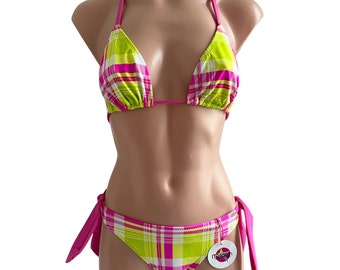 Swimwear set triangle top with cheeky bikini / colorful swimwear / cheeky swimsuits