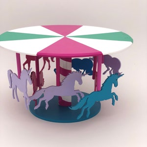 Unicorn Cake stand Unicorn Party Centerpieces Carrousel Cake Stand cake pop stand