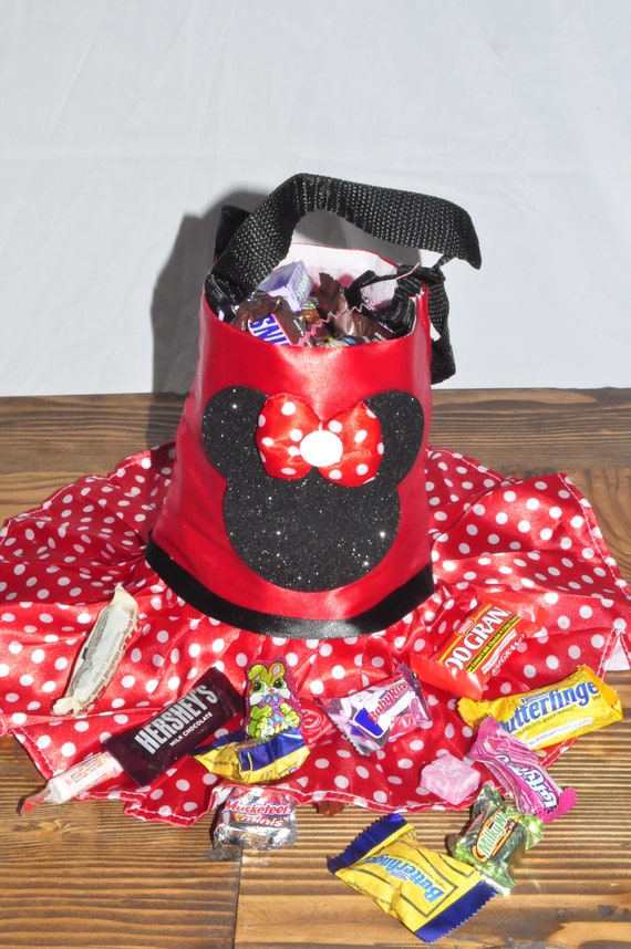 Minnie and Mickey Mouse Halloween Trick or Treat Bag. Halloween Tote Halloween Treat Goody Bag Minnie Mouse Purse Candy Loot Bag Etsy