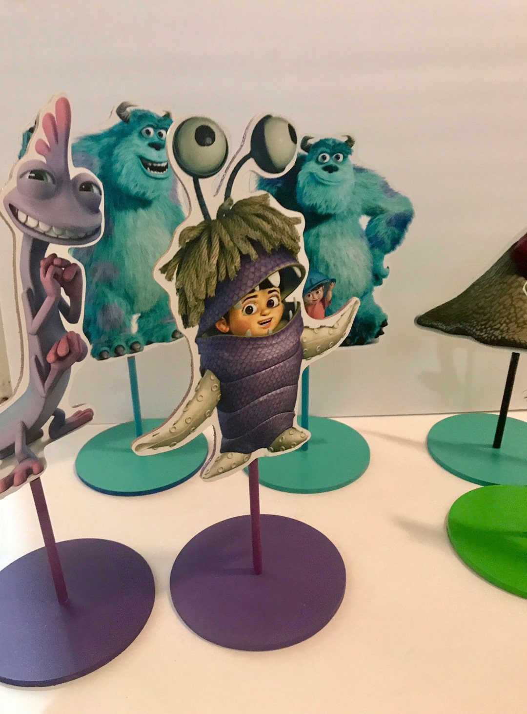 Monsters Inc Birthday Party, Baby Shower Party Table Centerpieces Mike  Wazowski, James P. Sullivan, - Etsy
