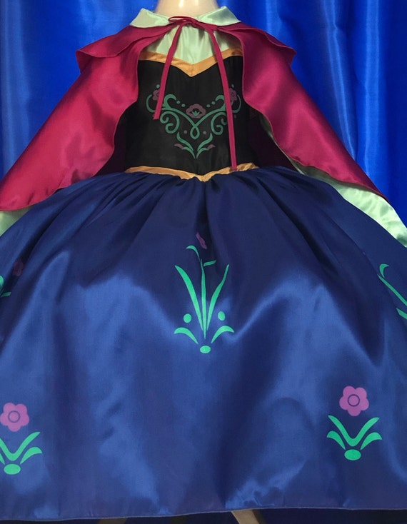 Princess Anna Frozen Dress Princess Dress Anna Elsa Costume Princess Halloween Costume Disney Trip Princess Gown Birthday Dress Etsy Canada