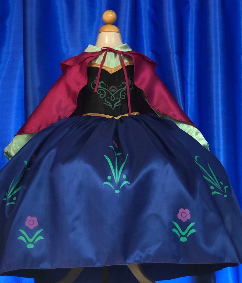 Princess Anna Frozen Dress Princess Dress Anna Elsa Costume - Etsy