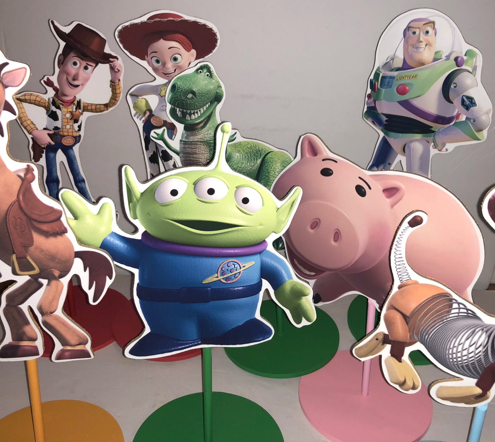 Toy story Woody Jessie Buzz lightyear Party table centerpieces Toy story party decorations