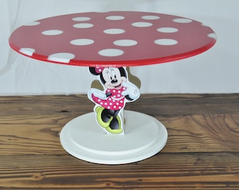 Minnie Mouse inspired cake stand, Minnie Mouse birthday party dessert tray, Smash cake stand