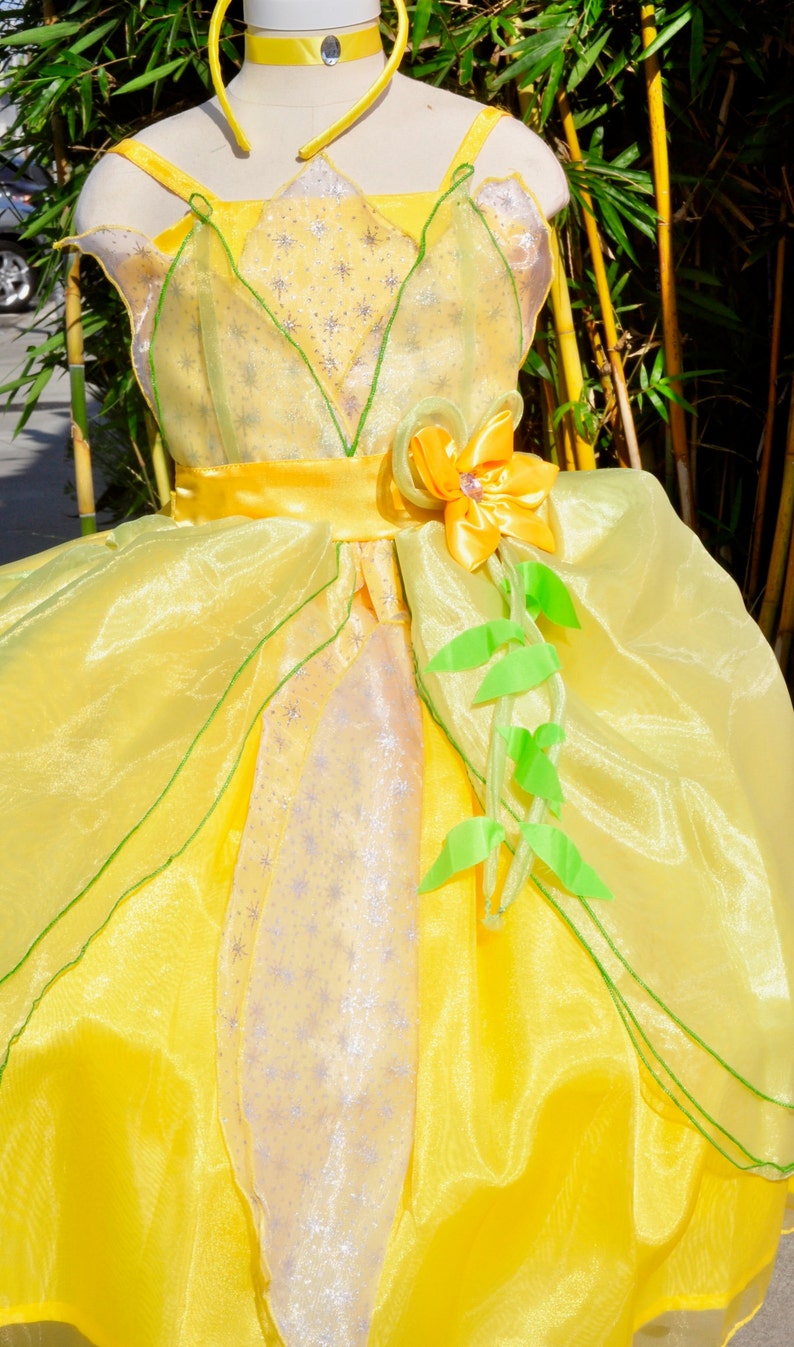 princess halloween costume Disney trip birthday dress Tiana Dress Princess dress Princess and the frog costume princess gown