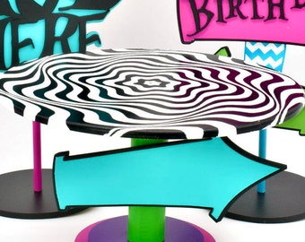 Mad Hatter tea party l Cake stand, Tea party dessert tray, Alice in wonderland decor inspired cake stand Only personalized cake stand