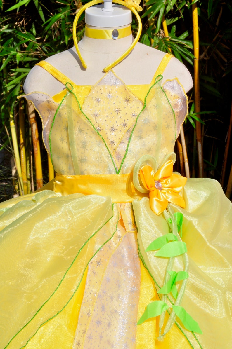 princess halloween costume Disney trip birthday dress Tiana Dress Princess dress Princess and the frog costume princess gown