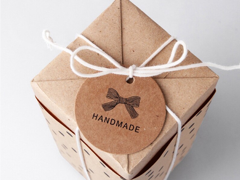 300 gsm paper Blank circle tag 2cm to 5.5cm diameter with Hole, Round tag, Price Tags, Hang Tags, Gift Tags image 3
