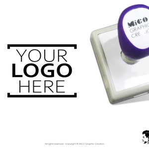 Sello de logotipo personalizado, tamaño múltiple para opción, sello de tinta automática, personalizado desde su logotipo / gráfico / mensaje, sello comercial
