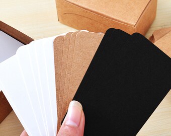 300 gsm Blank paper card round corner, message card, word card, Kraft Card, White Card, Black Card, DIY Business Card, note Card, Blank card