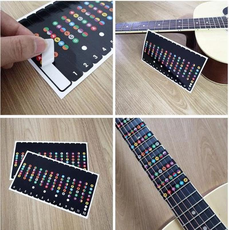 1 PCS Guitar Fretboard Notes Map Labels Sticker Fingerboard Fret Decals ...