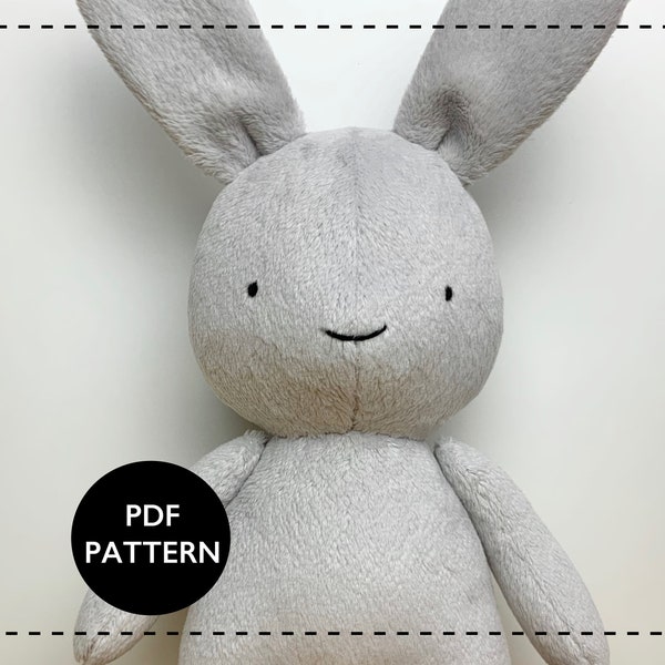 Sewing pattern, bunny rabbit toy, PDF digital download