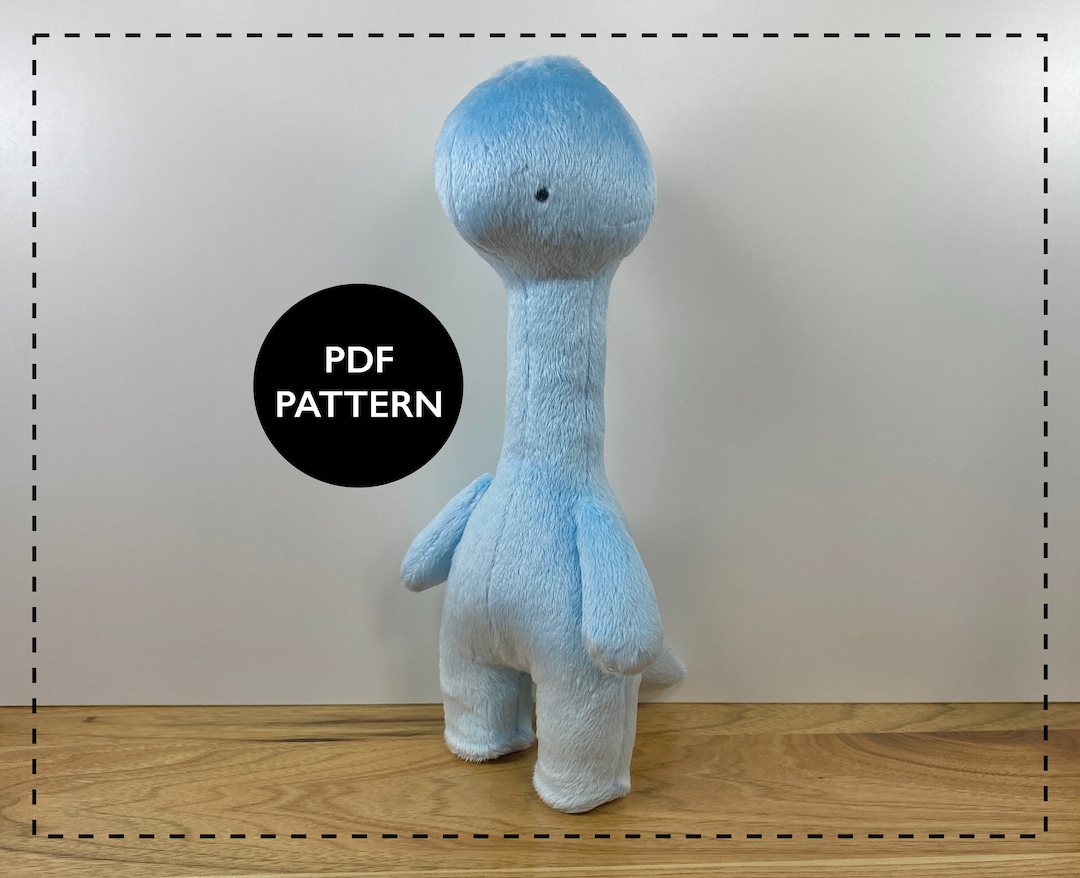 Brontosaurus Sewing Pattern, Dinosaur Plushie (PDF Pattern) - Etsy