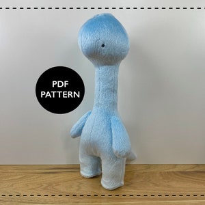 Brontosaurus sewing pattern, dinosaur pattern - Sew a cute dinosaur plushie for your best friend.
