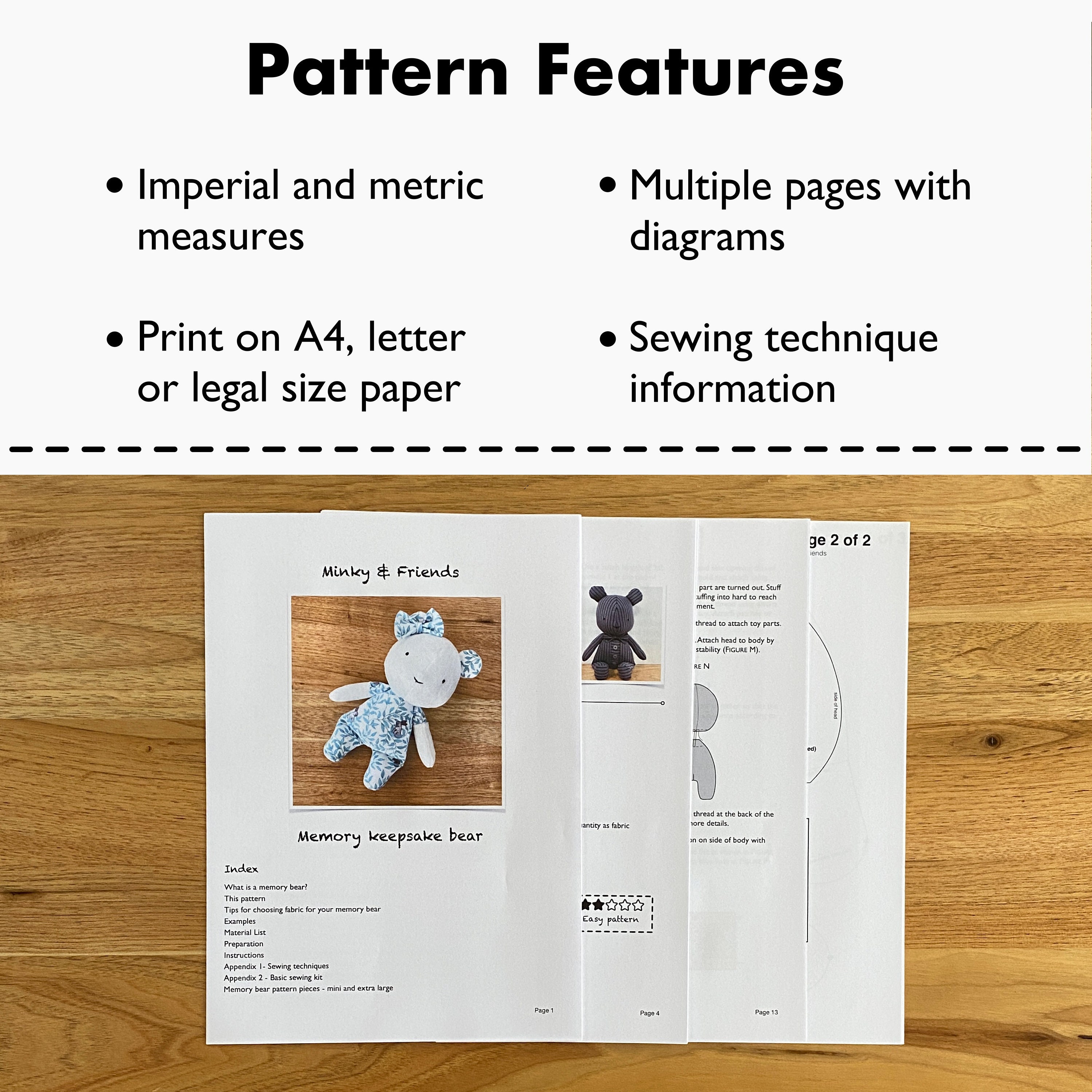 Memory Bear Pattern Pdf Teddy Bear Sewing Pattern Softie - Etsy Australia